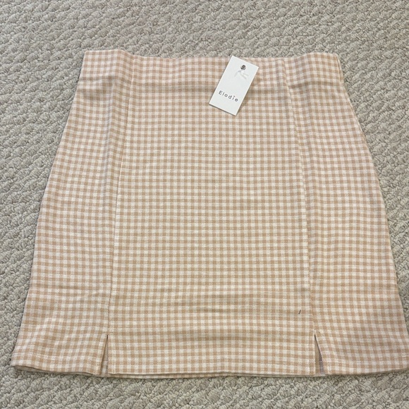 Elodie Dresses & Skirts - Anthropology Elodie Tan Checkered Women's Skirt